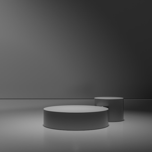 Scène avec podium noir minimal de luxe noir pour la présentation du produit