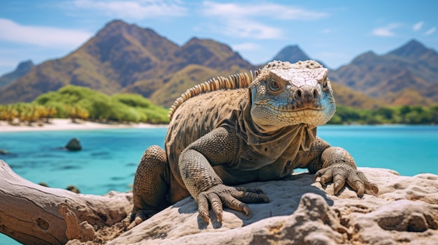 Photo une scène de rêve du parc national de komodo, en indonésie