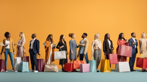 Une scène de shopping animée pour le Black Friday