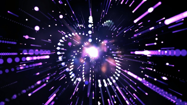 scène spatiale explosion violet vif