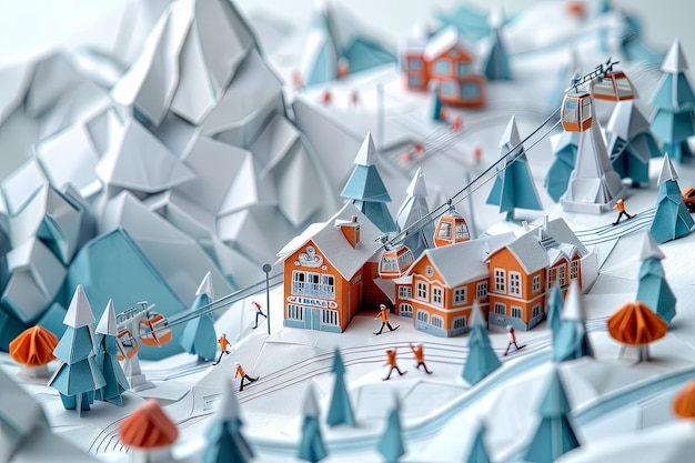 La scène des sports d'hiver d'Origami Chamonix