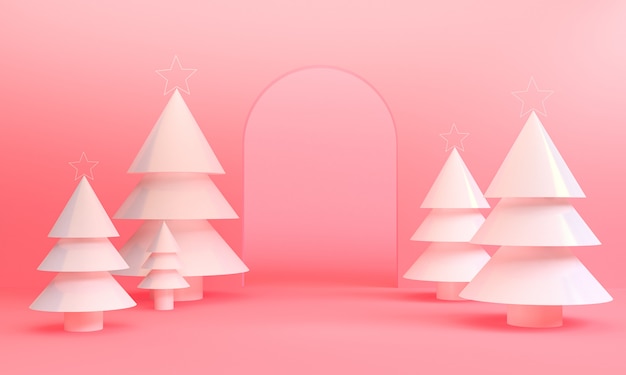 Scène des thèmes de Noël géométriques minimalistes