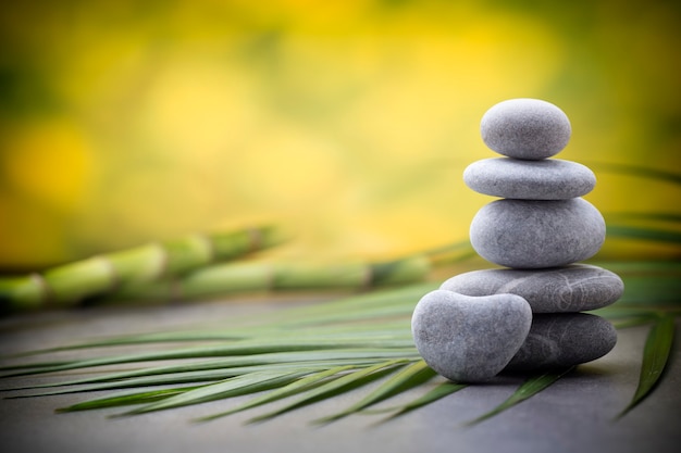 Scène de traitement spa aux pierres, concepts zen.