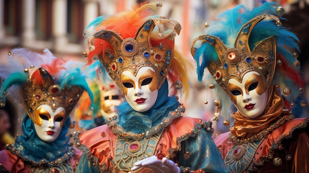 Photo des scènes de carnaval vibrantes