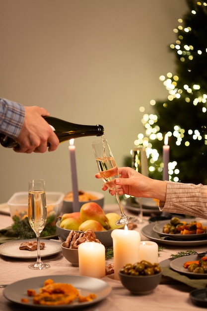 Photo scènes d'hiver douillettes en famille