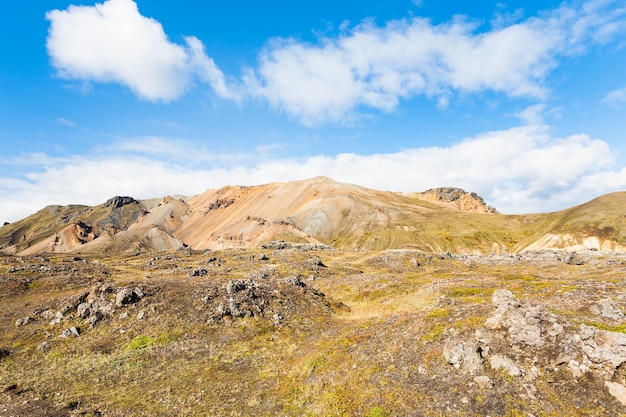 Scenic de montagne à Landmannalaugar en Islande