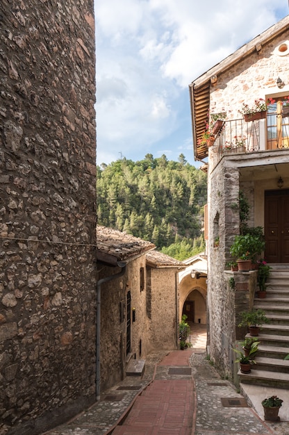 Scheggino (Pérouse), ville médiévale en Ombrie, Italie