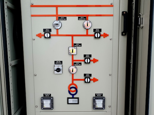 Le schéma électrique unifilaire sur panneau Mimic Alimentation du transformateur Double bus Disjoncteur simple