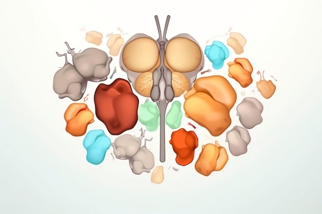 Photo un schéma des organes humains