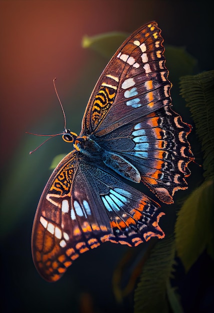 Schmetterling in schillernden Farben IA générative