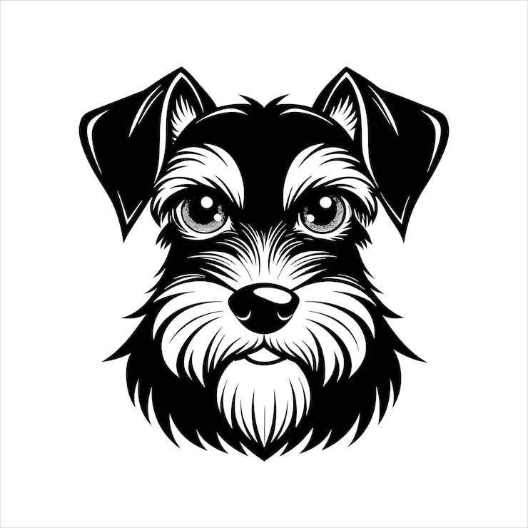 Photo schnauzer dessin animé svg