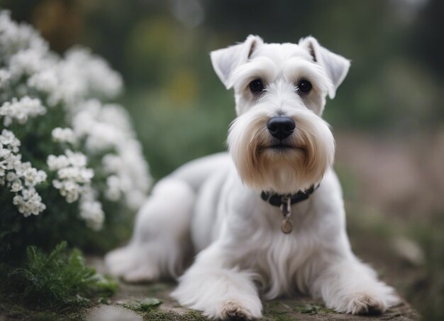 Photo un schnauzer en miniature