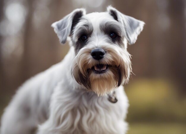 Photo un schnauzer en miniature