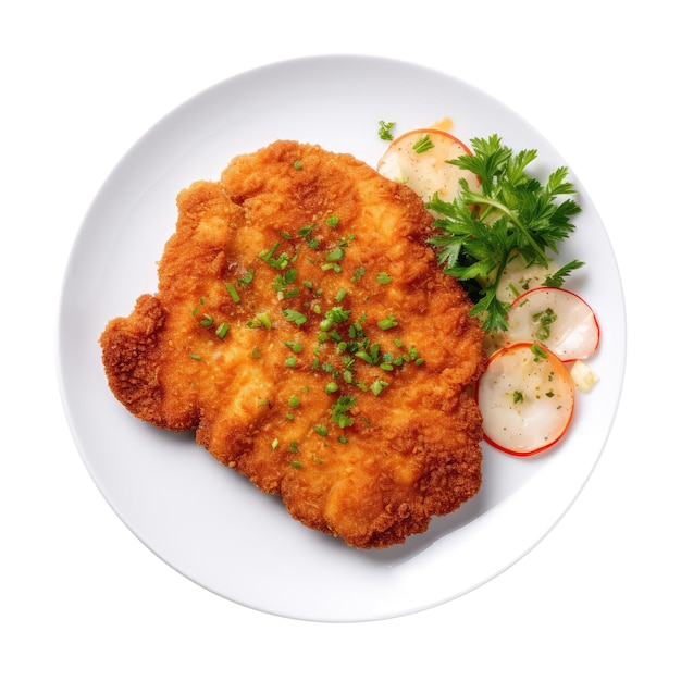 Schnitzel Cuisine israélienne sur plaque blanche