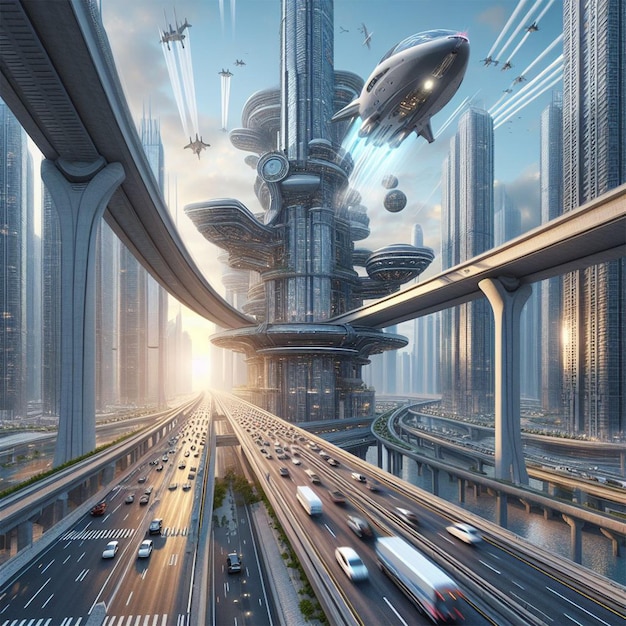 Photo sci ville du futur