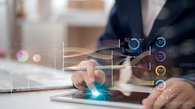 Les scientifiques calculent, analysent et visualisent des ensembles de données complexes sur les ordinateurs, l'extraction de données, l'intelligence artificielle, la science des données et la technologie des big data.