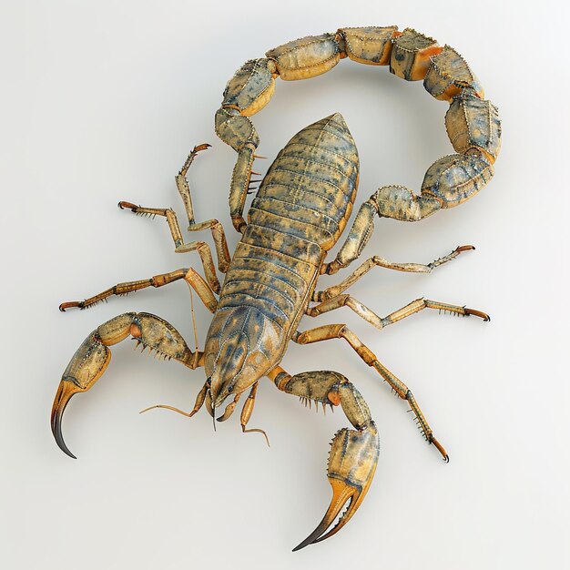 Photo un scorpion sur fond blanc id de travail 1b5c94f4b91e436e9ee2efe5f8a1092e