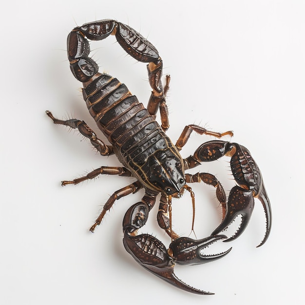 Photo un scorpion sur fond blanc id de travail 623f337123d44665a1a9eaa62e103a97