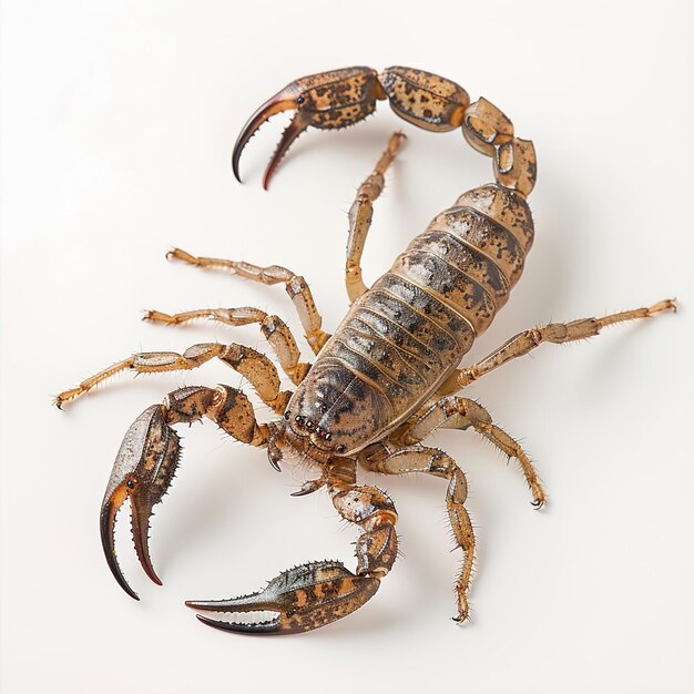 Photo un scorpion sur fond blanc id de travail a1e5149c29bc4c9d910072ec7590ce2d