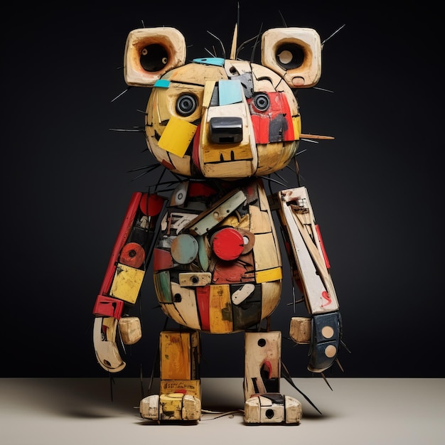 Sculpture abstraite 3D inspirée par Basquiat Picasso Miro et plus encore