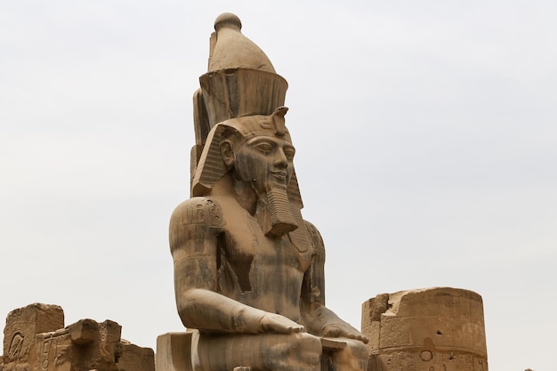 Sculpture dans le temple de Louxor à Louxor en Egypte