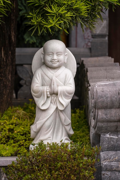 Sculpture En Marbre Du Bouddha Dans Un Temple Bouddhiste De La Ville De Danang Vietnam