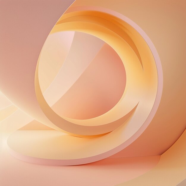 une sculpture rose et orange avec un dessin en spirale sur le fond