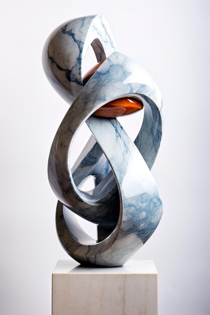 Photo une sculpture d'une spirale et une spirale