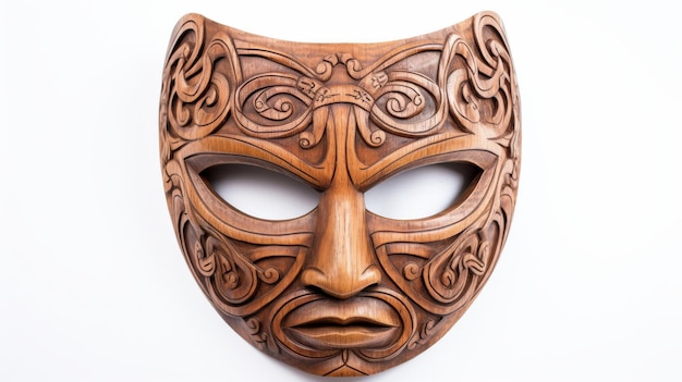 Des sculptures complexes sur des masques en bois