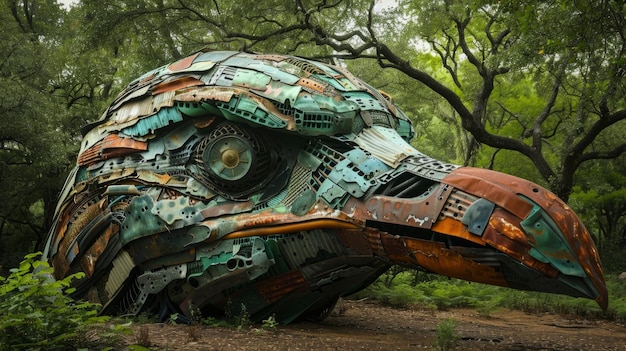 Sculptures environnementales fabriquées à partir de matériaux recyclés