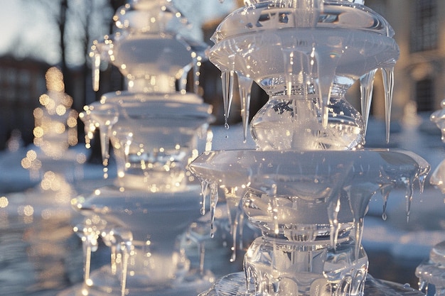 Des sculptures de glace étincelantes lors des fêtes d'hiver