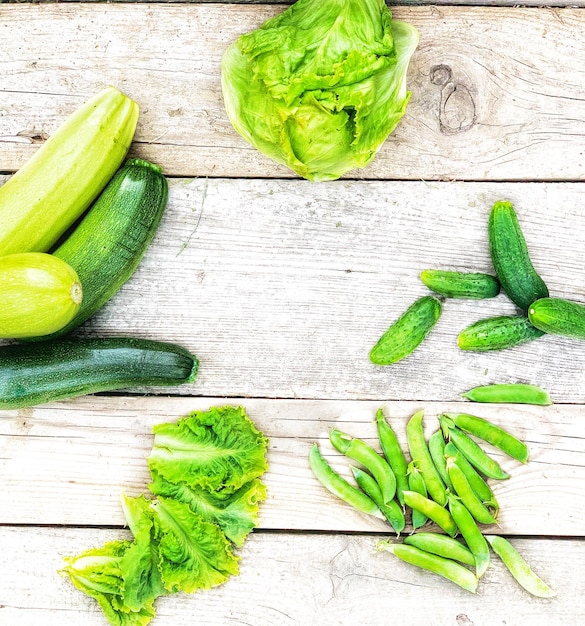 se concentrer sur les légumes verts frais