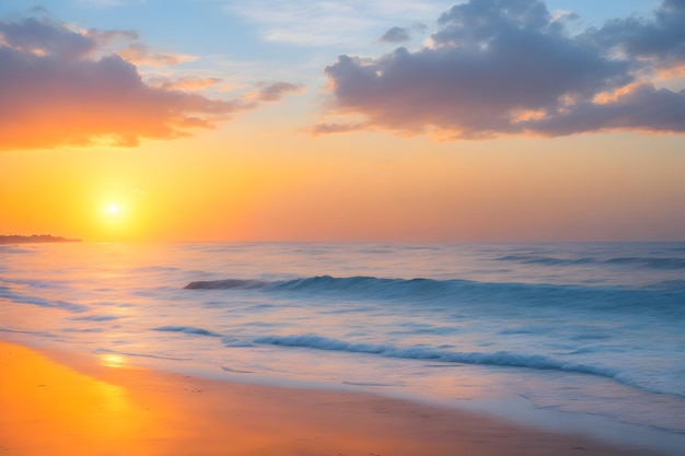 Sea_beach_of_the_sunrise généré par ai