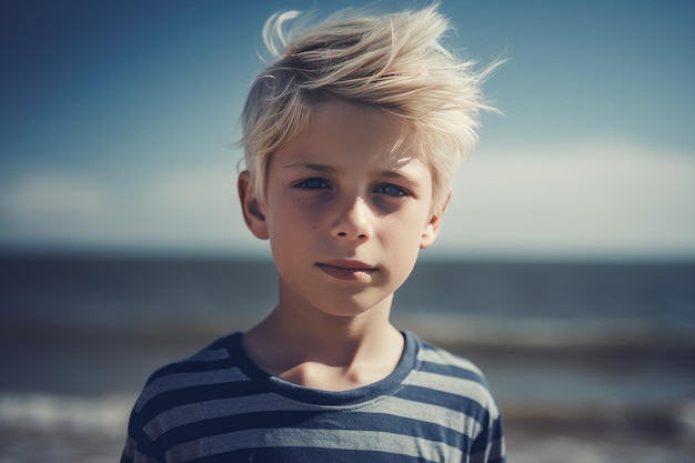 Sea blondie boy vacances au soleil à la recherche de Generate Ai