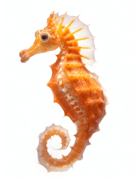 Seahorse Studio prise de vue isolée sur un fond blanc clair IA générative