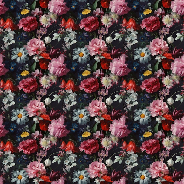 Photo seamless floral pattern