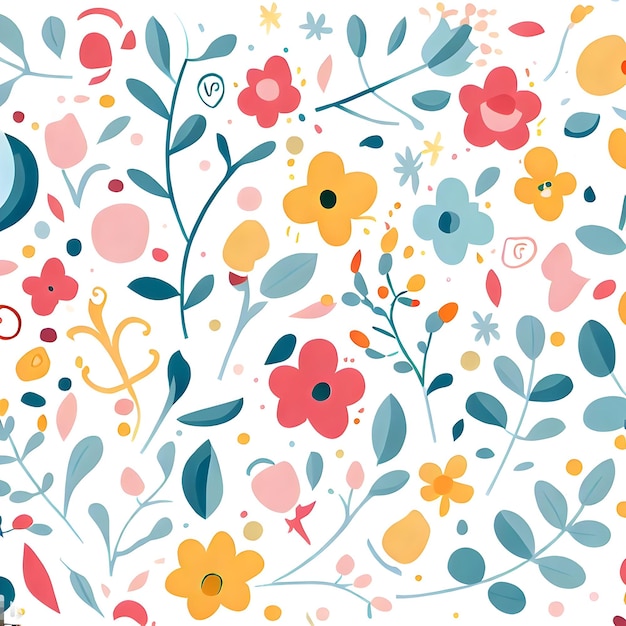 Photo seamless floral pattern