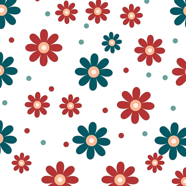 Seamless Floral Wallpaper Pattern Vector Illustration Generative AI