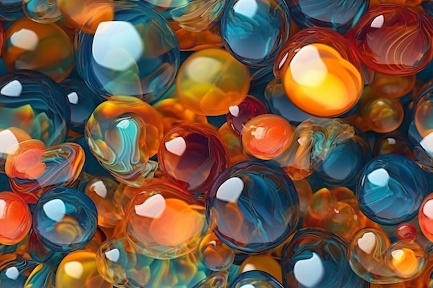 Seamless Glass Bubble Pattern Ai génératif