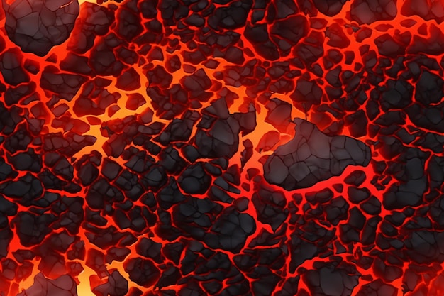 Seamless Lava Pattern Ai génératif