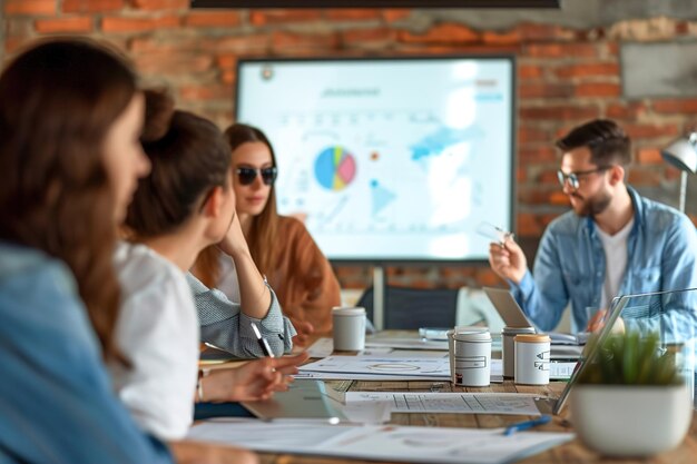 Séance de mentorat entre professionnels expérimentés et fondateurs de startup