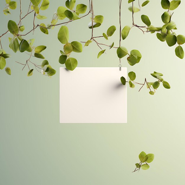 Séance photo créative de carte vierge d'arrière-plan minimaliste, propre et élégant, naturel avec des idées