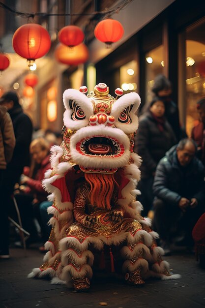 Une séance photo créative de célébration du Nouvel An chinois générée par l'intelligence artificielle