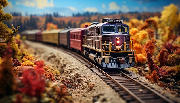 Séance photo de diorama ferroviaire Modèle réaliste