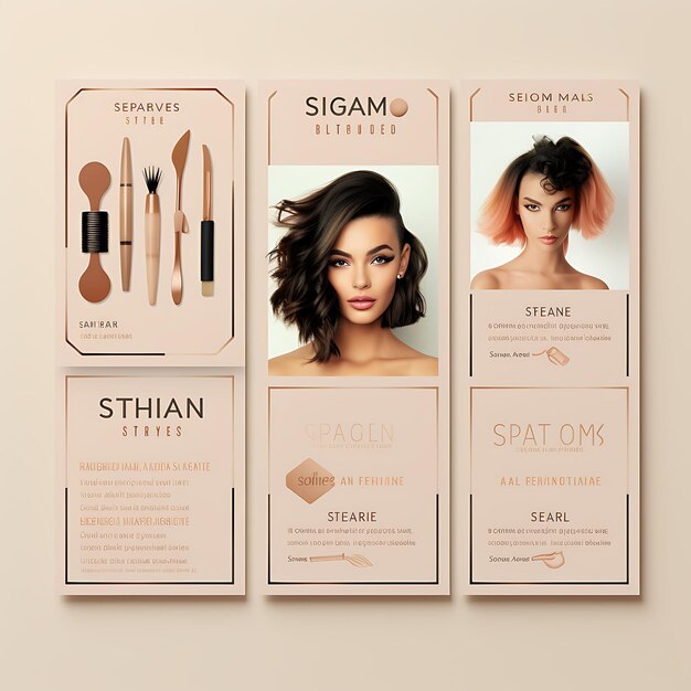 Photo séance photo du styliste du salon intro tag cards medium graphic design hair be creative graphic design