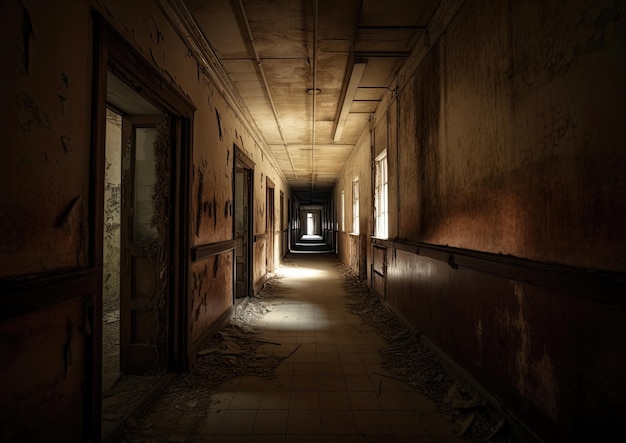 Séance photo gothique d'asile abandonné d'Halloween