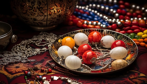 une séance photo mettant l'accent sur les petits bijoux attachés à Martisor