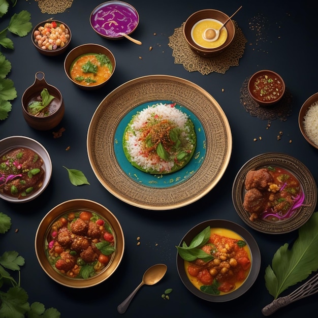 Séance photo d'un plat savoureux Bangli