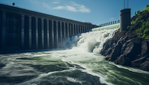 Une séance photo professionnelle de la centrale hydroélectrique