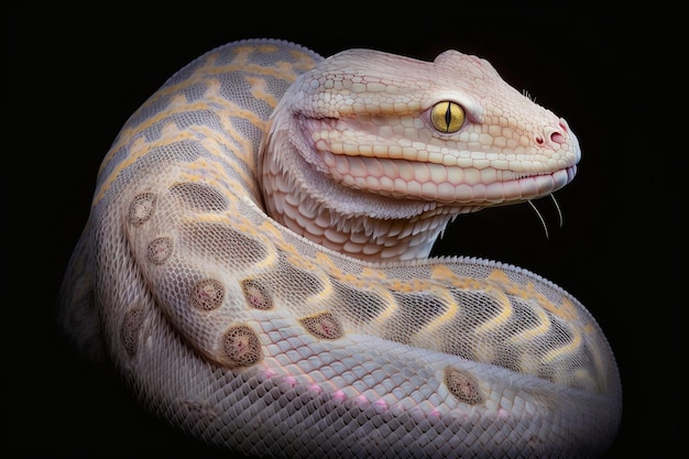 Séance photo symétrique incroyablement détaillée d'un serpent